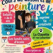 Cours de dessin et peinture enfant + 8 ans