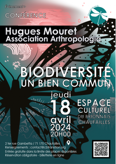 Conférence « La biodiversité, un bien commun » le 18 avril à l'ECB à Chauffailles