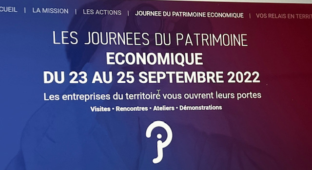 INVITATION AUX JOURNEES DU PATRIMOINE ECONOMIQUE 