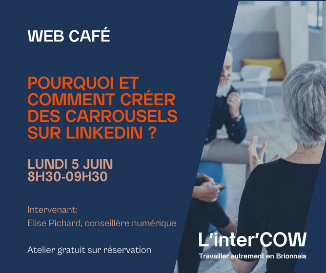 Web café spécial création de carrousels sur Linkedin